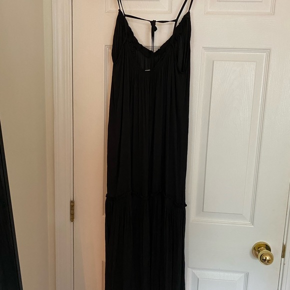 ZARA black silky maxi dress - Picture 4 of 4